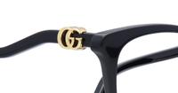 Black/Black Transparent Gucci GG1012O Wayfarer Glasses - Detail