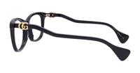 Black/Black Transparent Gucci GG1012O Wayfarer Glasses - Side
