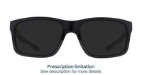 Shiny Black Green Harrington Sport Beat Rectangle Glasses - Sun