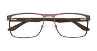 Matte Brown / Black harrington Jimmy Rectangle Glasses - Flat-lay