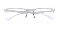 Matte Silver harrington Joe Rectangle Glasses - Flat-lay
