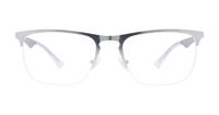 Matte Silver harrington Joe Rectangle Glasses - Front