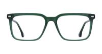 Crystal Green Hart Gunner Square Glasses - Front