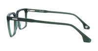 Crystal Green Hart Gunner Square Glasses - Side