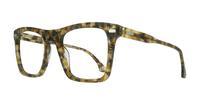 Green/Havana Hart Jagger Rectangle Glasses - Angle
