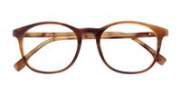 Gold Brown Horn Hugo Boss BOSS 1437 Round Glasses - Flat-lay