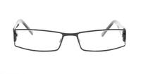 Black Jeff Banks ST001 Rectangle Glasses - Front