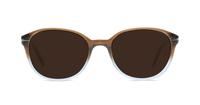 Brown Aqua Gradient Karl Lagerfeld KL741 Round Glasses - Sun