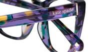 Violet Havana Kate Spade Celestine Rectangle Glasses - Detail