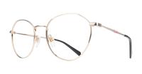 Gold Levis LV1059 Round Glasses - Angle