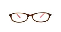 Brown/Pink London Retro Angel Oval Glasses - Front