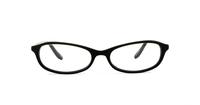 Matt Black London Retro Angel Oval Glasses - Front