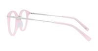 Light Pink/Matte Silver London Retro Bow Round Glasses - Side