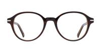 Shiny Brown Horn London Retro Canary Round Glasses - Front