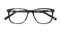 Grey/ Brown London Retro Clapham Rectangle Glasses - Flat-lay
