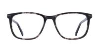 Grey/ Brown London Retro Clapham Rectangle Glasses - Front