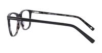 Grey/ Brown London Retro Clapham Rectangle Glasses - Side