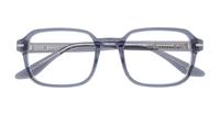 Shiny Grey Crystal London Retro Dollis Oval Glasses - Flat-lay