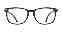 Navy Blue/ Orange London Retro Eastcote Rectangle Glasses - Front