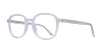 Clear London Retro Finchley Round Glasses - Angle