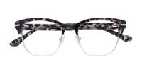 Grey Havana London Retro Greenford Oval Glasses - Flat-lay