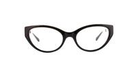 Black Lucky Brand Sonora Oval Glasses - Front