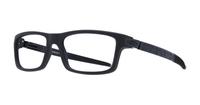 Satin Black Oakley OO8026-01 Rectangle Glasses - Angle