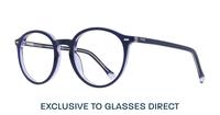Blue Perri Kiely x LR ZEROTHREE Round Glasses - Angle