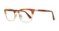 Terra Di Siena Persol PO3340V Rectangle Glasses - Angle