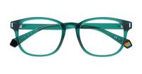 Green Polaroid PLD D453 Square Glasses - Flat-lay