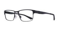 Matte Black Polo Ralph Lauren PH1147 Rectangle Glasses - Angle
