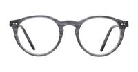 Shiny Striped Grey Polo Ralph Lauren PH2083-48 Round Glasses - Front
