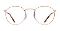 Rose Gold Ray-Ban RB3637V Round Glasses - Front