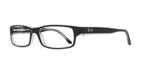 Black Transparent Ray-Ban RB5114 Rectangle Glasses - Angle