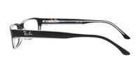 Black Transparent Ray-Ban RB5114 Rectangle Glasses - Side