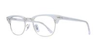 White Transparent Ray-Ban RB5154-49 Clubmaster Glasses - Angle