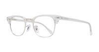 White Transparent Ray-Ban RB5154-51 Clubmaster Glasses - Angle
