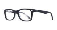 Matte Black Ray-Ban RB5228-50 Square Glasses - Angle
