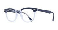 Blue Transparent Ray-Ban RB5398 Round Glasses - Angle
