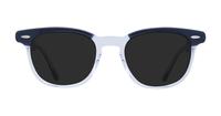 Blue Transparent Ray-Ban RB5398 Round Glasses - Sun