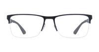 Matte Black Ray-Ban RB6335 Rectangle Glasses - Front