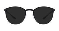 Matte Black Ray-Ban RB6355-50 Round Glasses - Sun