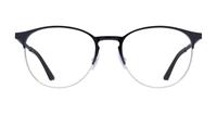 Black/Silver Ray-Ban RB6375-51 Round Glasses - Front
