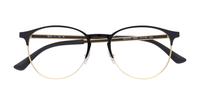 Gold/Black Ray-Ban RB6375-51 Round Glasses - Flat-lay