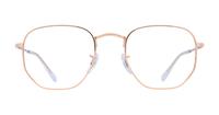Shiny Rose Gold Ray-Ban RB6448 Square Glasses - Front