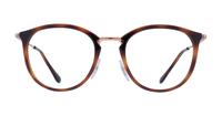 Striped Havana Ray-Ban RB7140-49 Round Glasses - Front