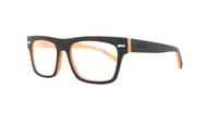 Black / Orange Religion 22 Rectangle Glasses - Angle