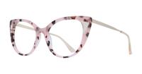 Pink/Tortoise Scout Made in Italy Costantino Cat-eye Glasses - Angle