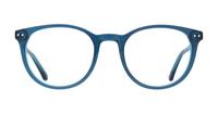 Shiny Bilayer Blue Scout Dallas Round Glasses - Front