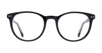 Shiny Black Crystal Scout Dallas Round Glasses - Front